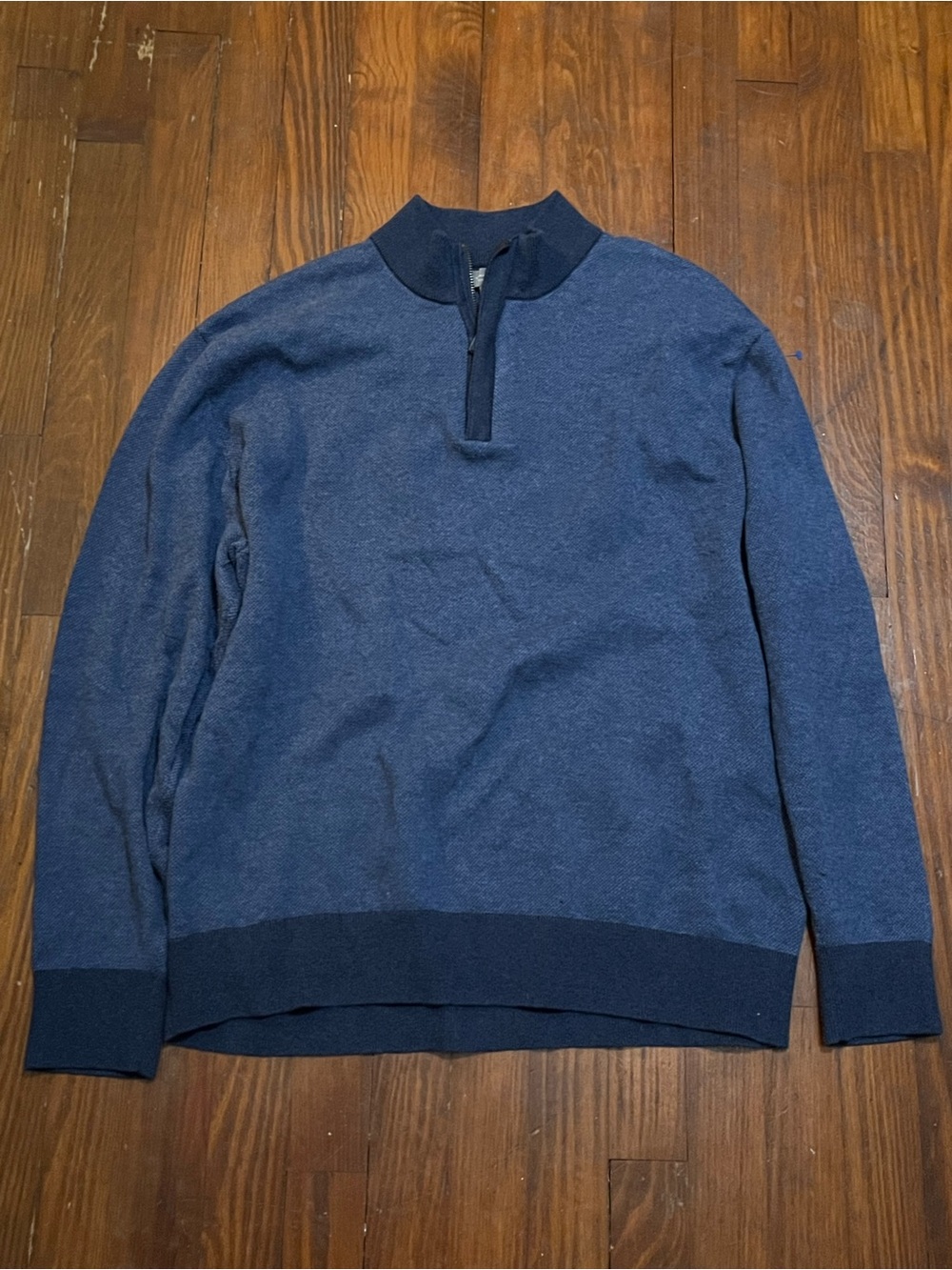 Daniel Cremieux Signature Collection Men's Navy and Dark Navy Half-Zip Sweater